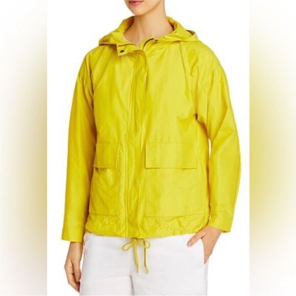 Eileen Fisher Women's Yellow Hooded Jacket, XL - Picture 2 of 16